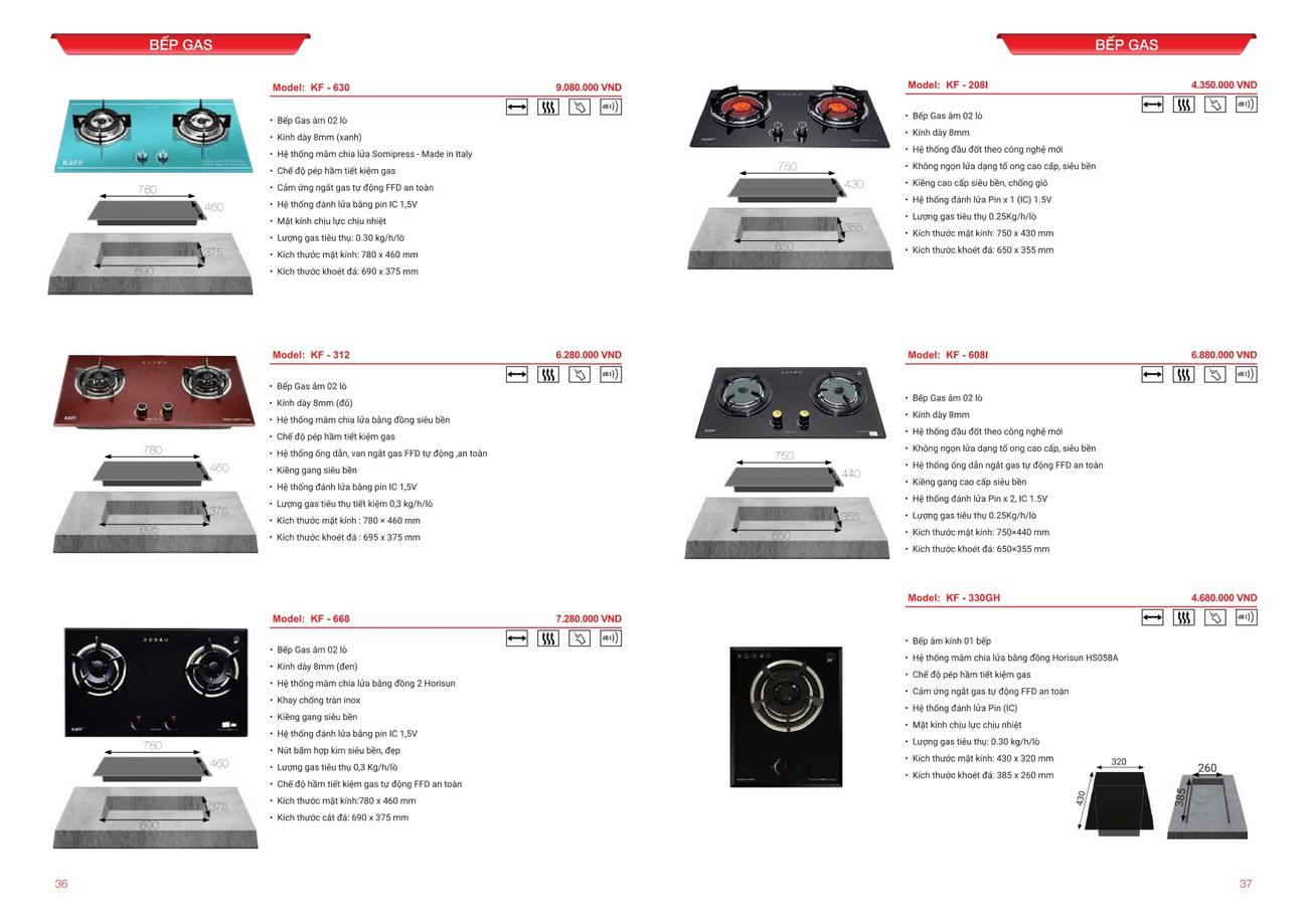 Catalogue và Bảng giá Thiết bị bếp KAFF mới nhất 2024 /Page 18